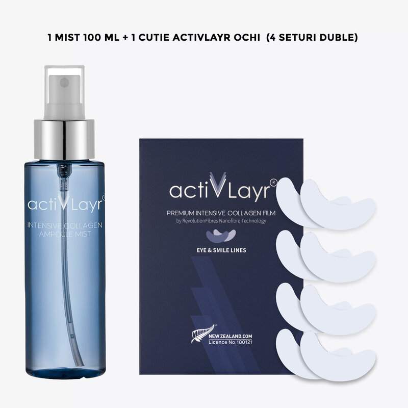 1 Mist 100 ML + Masca Premium Collagen ActivLayr Ochi (4 seturi duble)