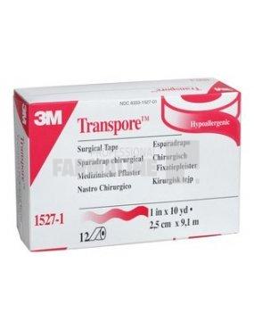 3M Transpore 1527-1 Banda transparenta din plastic 2.5 cm x 5 cm