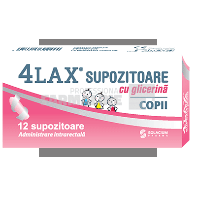 4 Lax Supozitoare copii cu glicerina 12 bucati