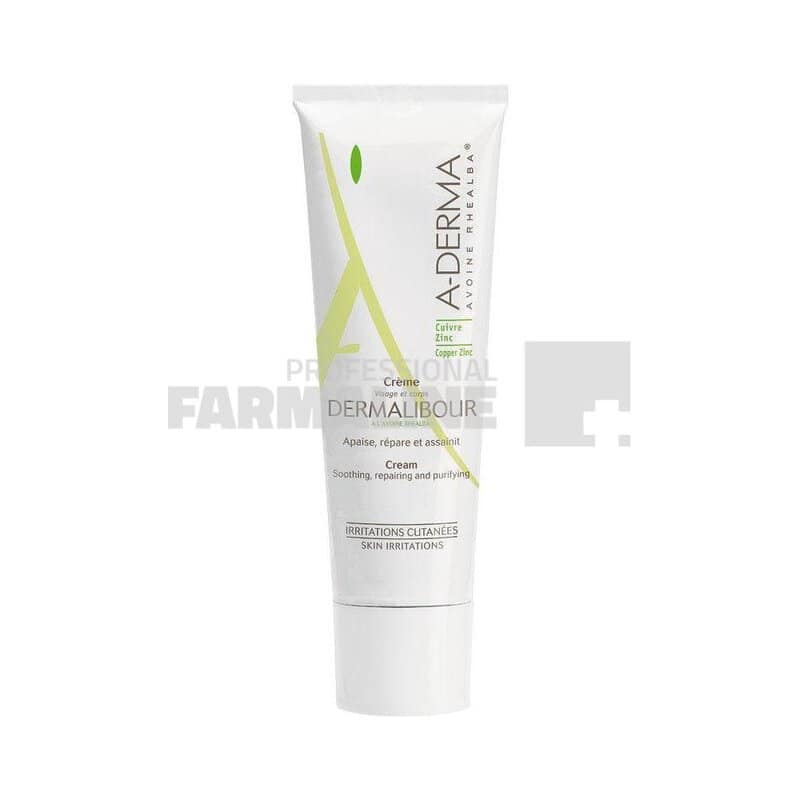 A-Derma Dermalibour + Crema reparatoare cu zinc si cupru 100 ml