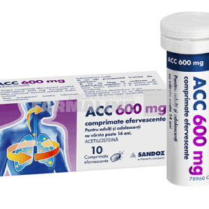 ACC 600 mg 10 comprimate efervescente
