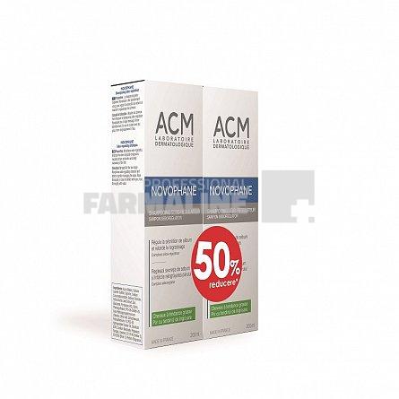 ACM Pachet Novophane Sampon seboreglator 200ml 1 + 1 cu 50% reducere