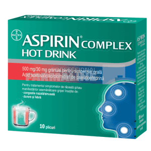 ASPIRIN COMPLEX HOT DRINK 500 mg/30 mg granule pentru suspensie orala