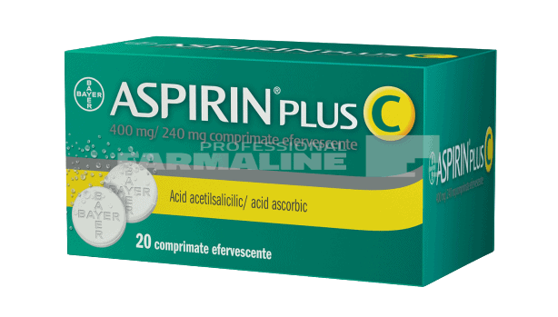 ASPIRIN PLUS C 400 mg/240 mg comprimate efervescente 1 ASPIRIN PLUS C 400 mg/240 mg comprimate efervescente