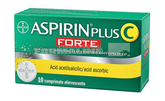 ASPIRIN PLUS C FORTE 800 mg/480 mg comprimate efervescente 1 ASPIRIN PLUS C FORTE 800 mg/480 mg comprimate efervescente