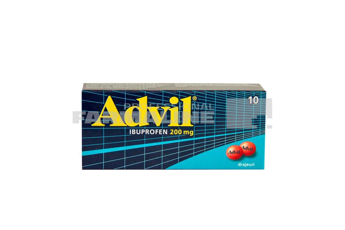 Advil 200 mg 10 drajeuri 1 Advil 200 mg 10 drajeuri