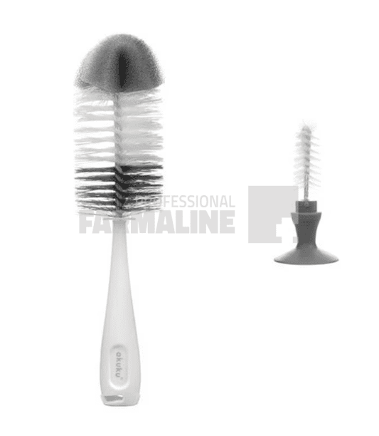 Akuku A0102 Set perie par natural pentru biberon si tetina 1 Akuku A0102 Set perie par natural pentru biberon si tetina