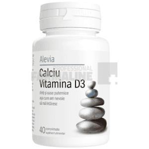 Alevia Calciu Vitamina D3 40 comprimate