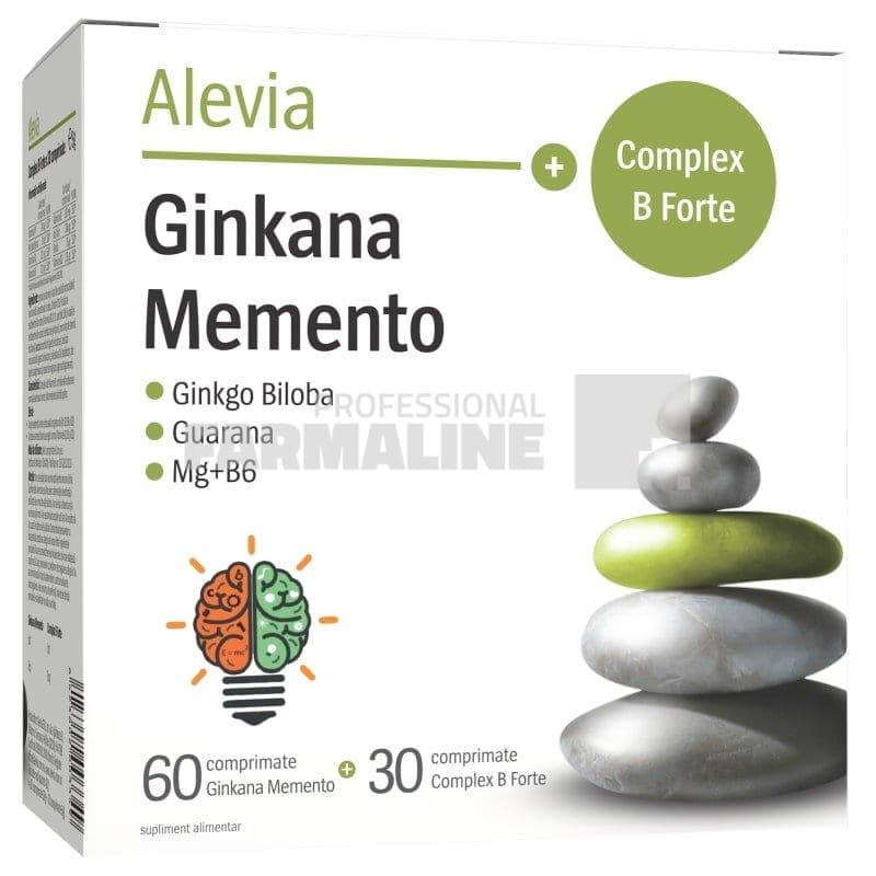 Alevia Pachet Ginkana Memento 60 comprimate + Complex B Forte 30 comprimate
