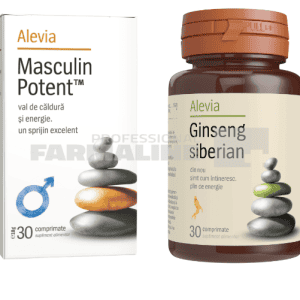 Alevia Pachet Masculin Potent 20 comprimate + Ginseng Siberian 30 comprimate