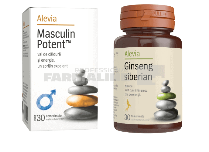 Alevia Pachet Masculin Potent 20 comprimate + Ginseng Siberian 30 comprimate 1 Alevia Pachet Masculin Potent 20 comprimate + Ginseng Siberian 30 comprimate
