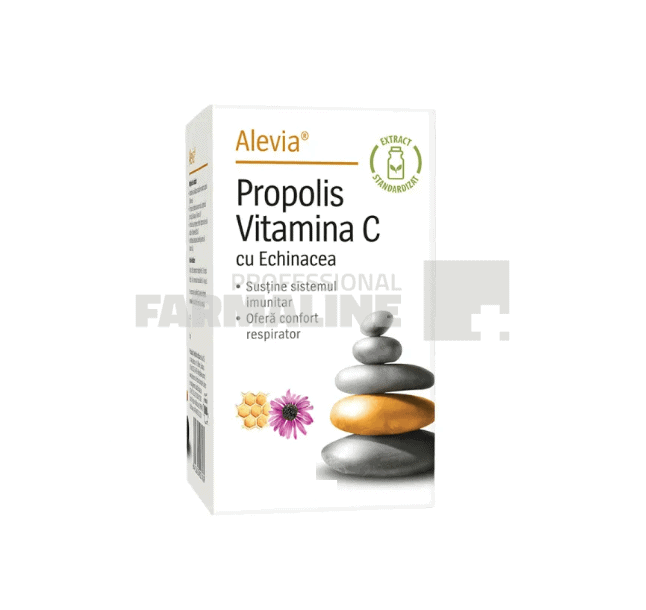 Alevia Propolis Vitamina C cu Echinacea 20 comprimate masticabile 1 Alevia Propolis Vitamina C cu Echinacea 20 comprimate masticabile