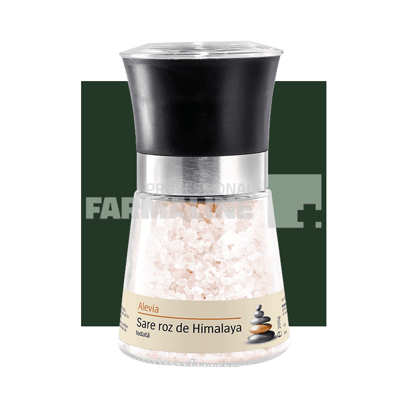 Alevia Rasnita cu sare roz de Himalaya cristale iodata 200 g