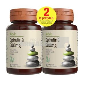 Alevia Spirulina 500 mg 30 comprimate 1+1 gratis