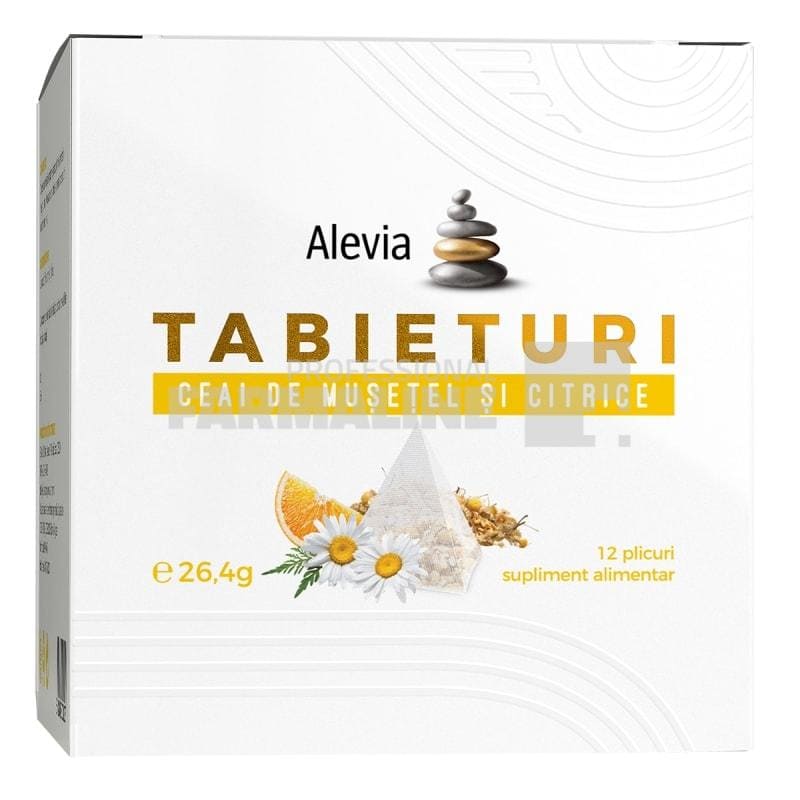 Alevia Tabieturi Ceai musetel si citrice 12 plicuri