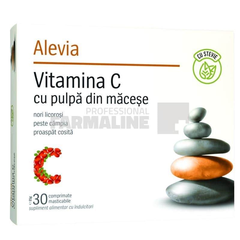 Alevia Vitamina C Extract natural din macese orosolubil 20 plicuri