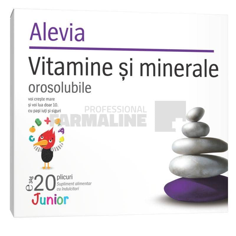 Alevia Vitamine Si Minerale orosolubile copii 20 plicuri