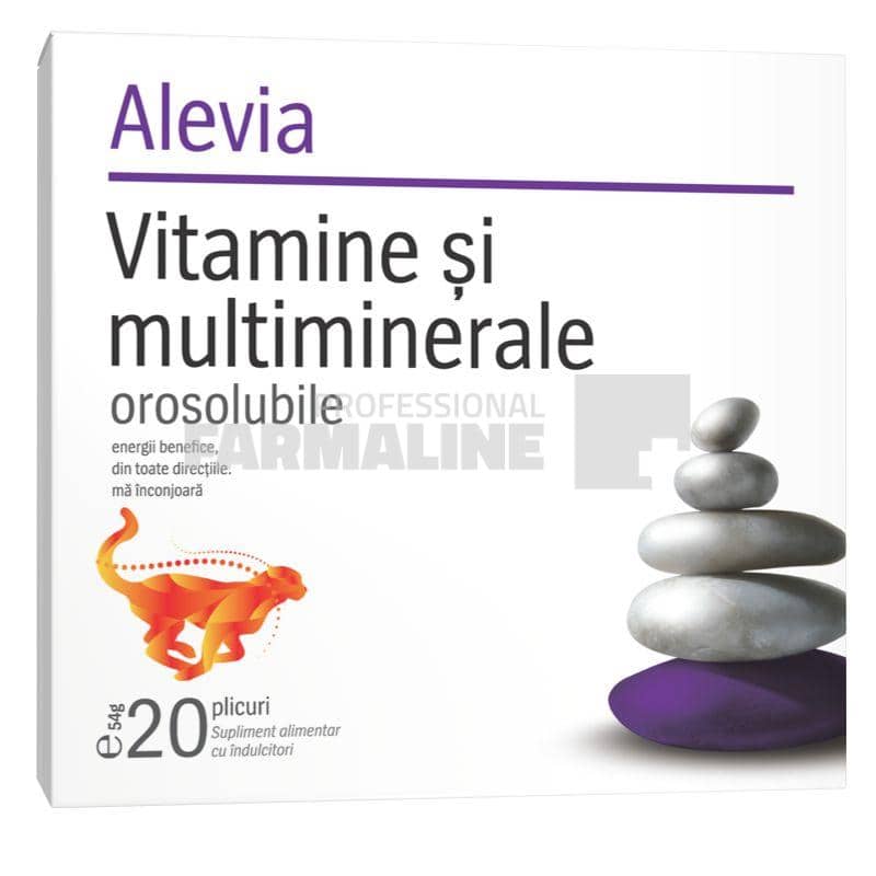 Alevia Vitamine si minerale orosolubile pentru adulti 20 plicuri