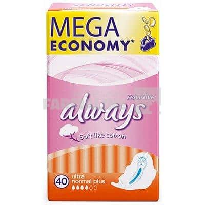 Always Sensitive Ultra Normal Plus Abosbante 40 bucati