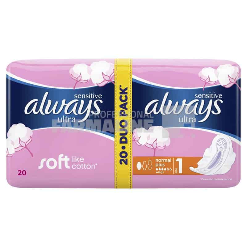 Always Sensitive Ultra Plus Duo Normal Absorbante 20 bucati