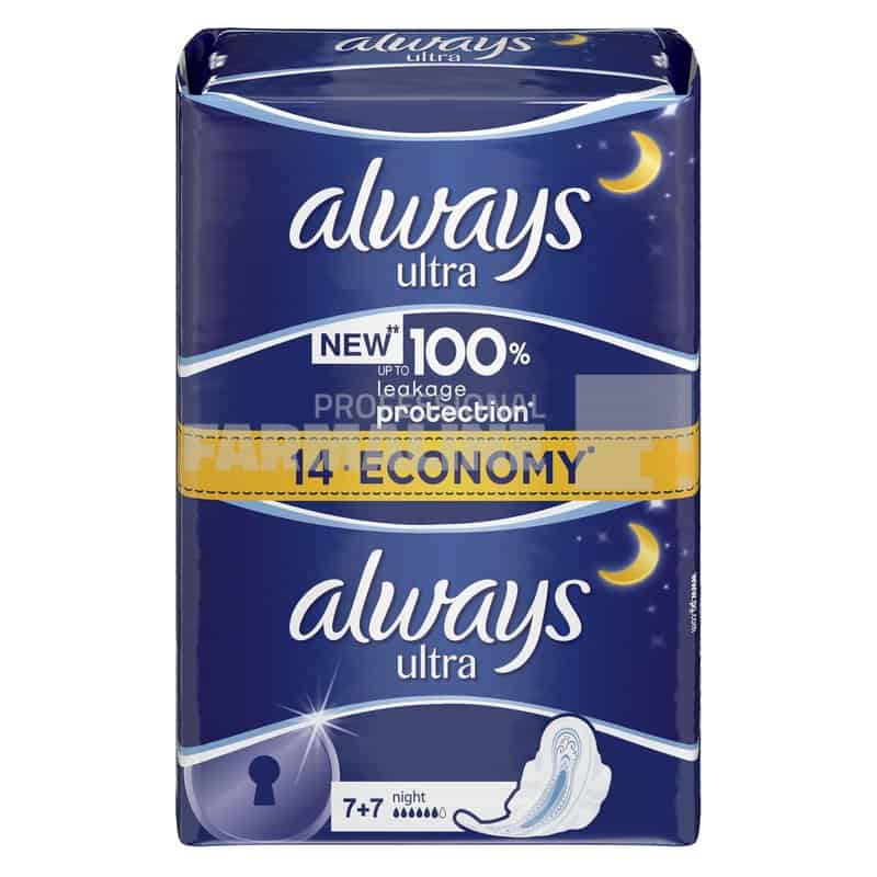 Always Ultra Night Duo Absorbante 14 bucati