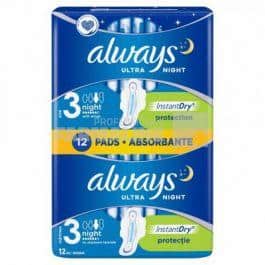 Always Ultra Night Instant Dry Absorbante 12 bucati