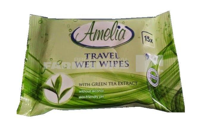 Amelia Servetele umede pentru calatorie 15 bucati 1 Amelia Servetele umede pentru calatorie 15 bucati