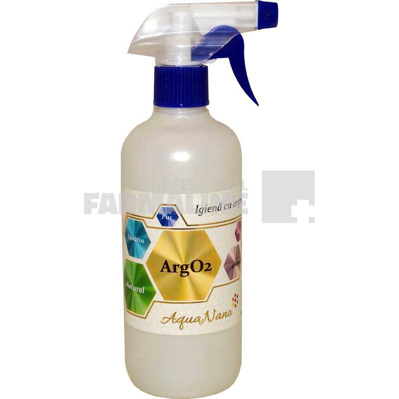 AquaNano ArgO2 Solutie antibacteriana cu Ag si Oxigen 400 ml