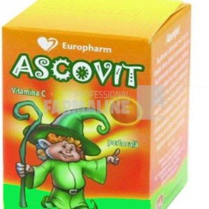 Ascovit cu aroma de portocala 100 mg 60 comprimate