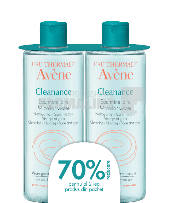 Avene Cleanance Lotiune micelara 400 ml 1 + 1 70% din al II-lea 1 Avene Cleanance Lotiune micelara 400 ml 1 + 1 70% din al II-lea