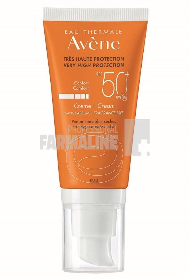 Avene Crema de protectie solara SPF50+ 50 ml 1 Avene Crema de protectie solara SPF50+ 50 ml