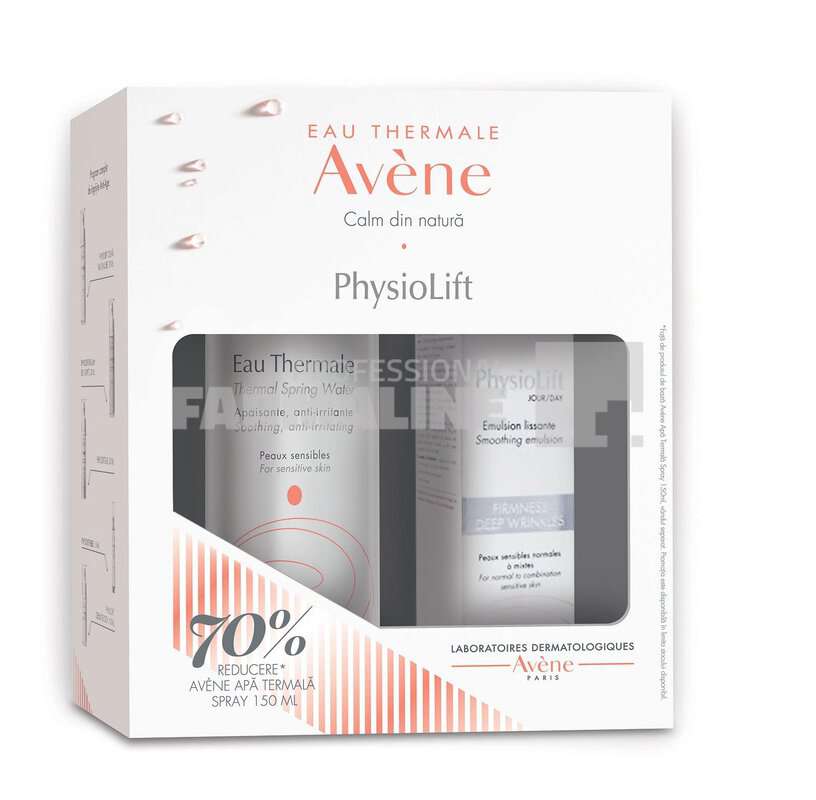 Avene Pachet Physiolift Emulsie anti-age 30 ml + 70% reducere Apa Termala 150 ml 1 Avene Pachet Physiolift Emulsie anti-age 30 ml + 70% reducere Apa Termala 150 ml
