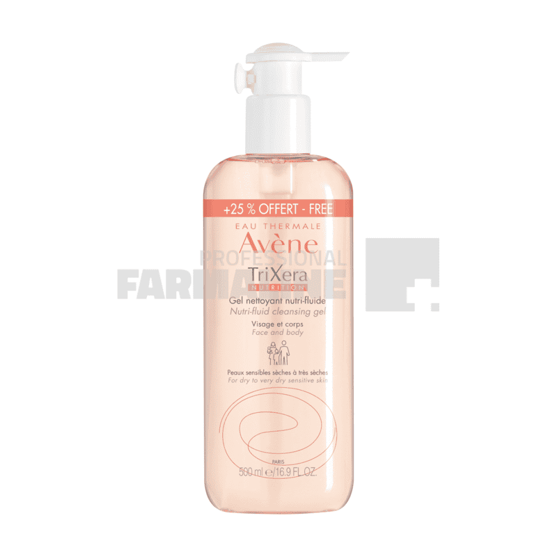 Avene Trixera Nutrition Gel de curatare nutri-fluid 500 ml