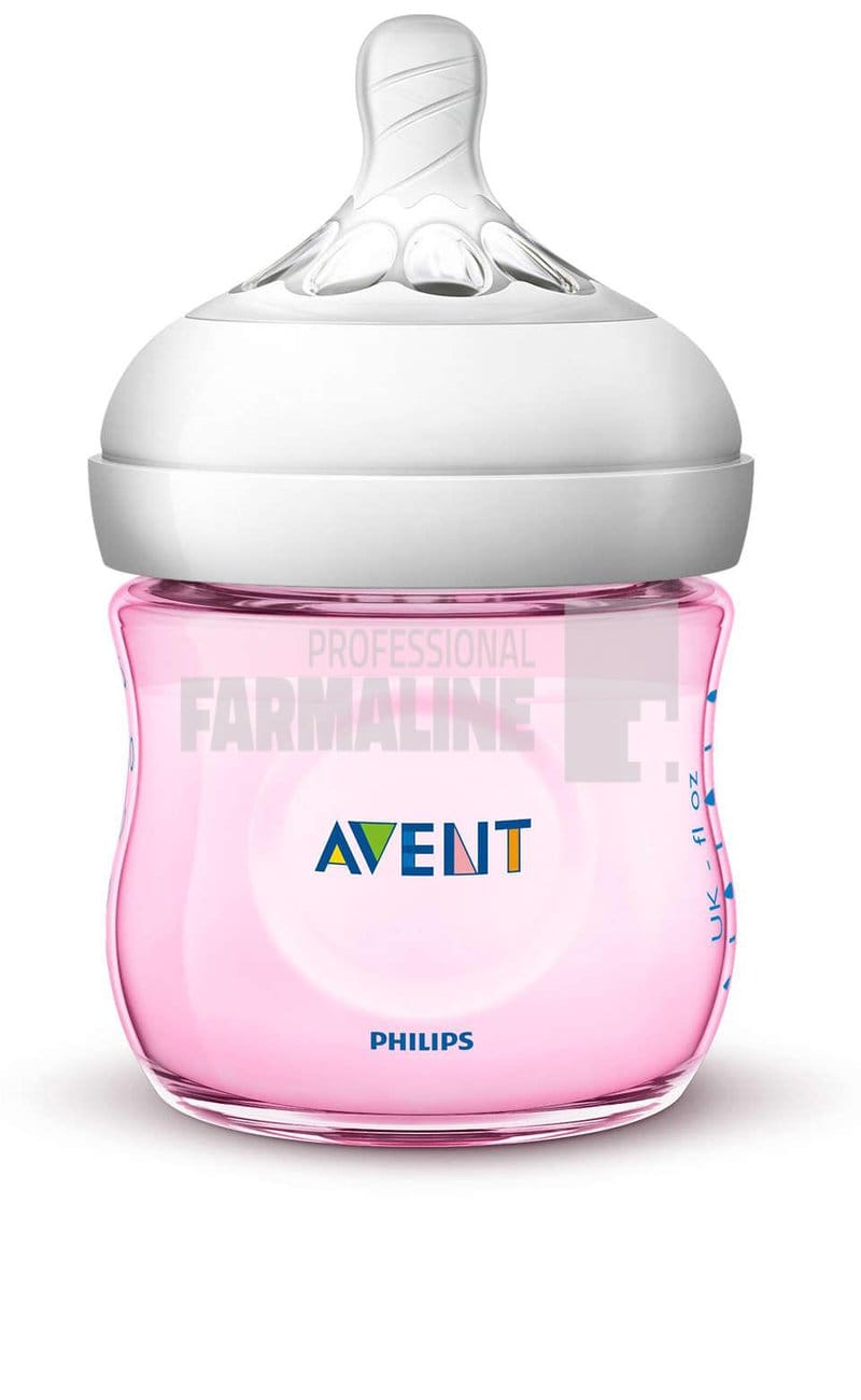 Avent SCF031/17 Natural Biberon roz cu tetina 1 orificiu 0+ luni 125ml 1 Avent SCF031/17 Natural Biberon roz cu tetina 1 orificiu 0+ luni 125ml