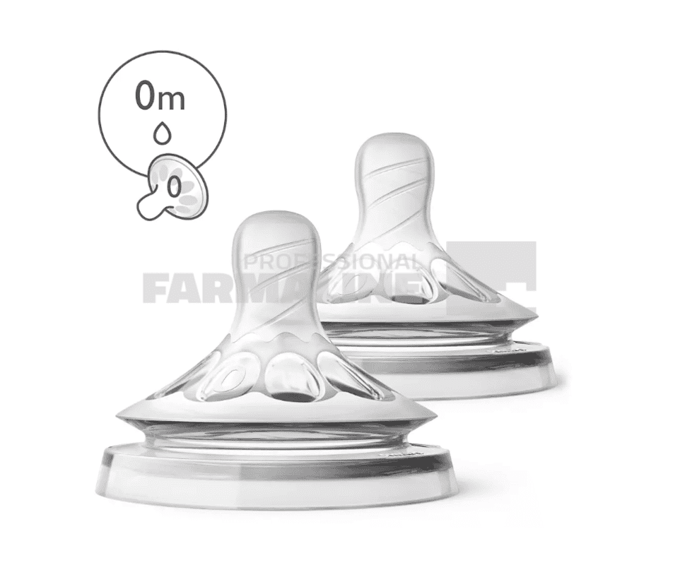 Avent SCF040/27 Tetina natural ultra soft 0+ luni 2 bucati 1 Avent SCF040/27 Tetina natural ultra soft 0+ luni 2 bucati