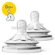 Avent SCF041/27 Natural Tetine ultra soft nr.1 0+ luni 2 bucati