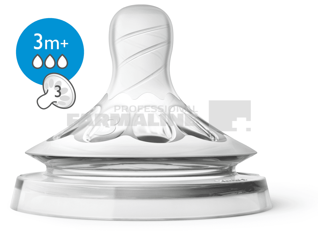 Avent SCF043/27 Natural Ultra Soft Tetine 3 orificii 3+ luni 2 bucati 1 Avent SCF043/27 Natural Ultra Soft Tetine 3 orificii 3+ luni 2 bucati