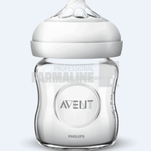 Avent SCF051/17 Natural Biberon sticla cu tetina debit lent 0+ luni 120ml