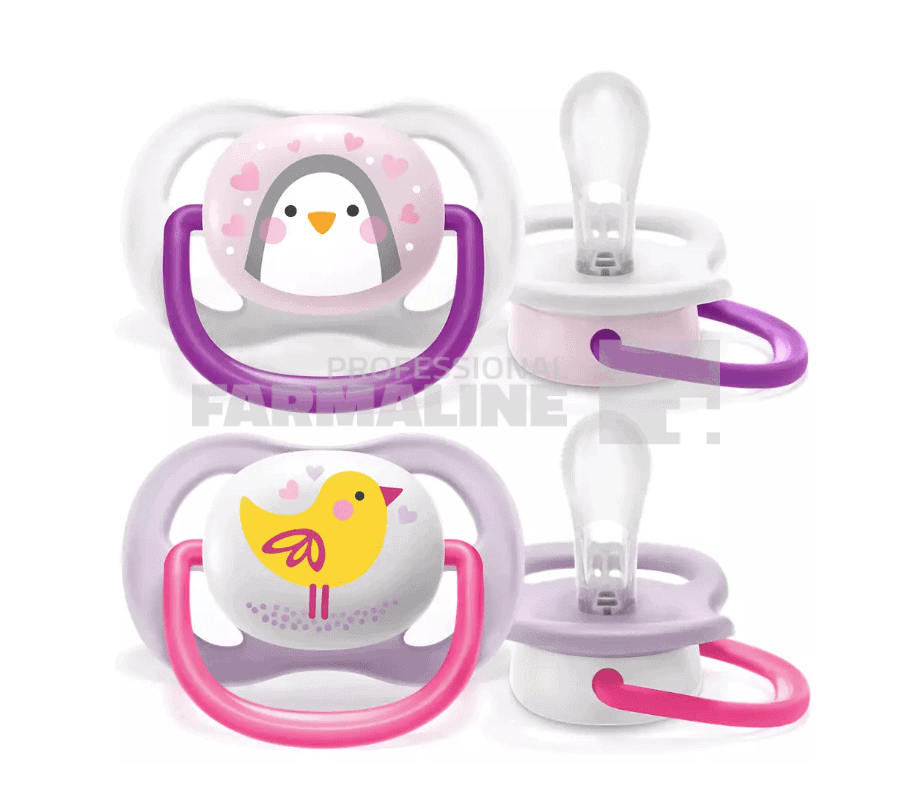 Avent SCF080/06 Suzete ultra air 0-6 luni design fete 2 bucati 1 Avent SCF080/06 Suzete ultra air 0-6 luni design fete 2 bucati