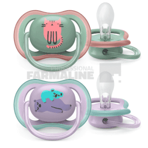 Avent SCF085/18 Suzete Ultra Air 6-12 luni verde/mov 2 bucati