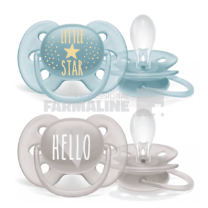 Avent SCF223/01 Suzeta 6-18 luni silicon ultra soft 2 bucati