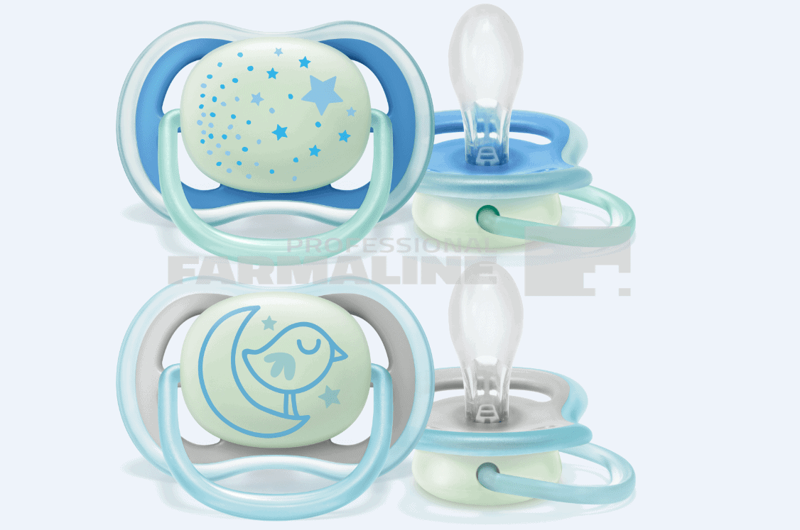 Avent SCF376/21 Suzeta ultra air 6-18 luni cu inel fosforescent pentru baieti 2 bucati 1 Avent SCF376/21 Suzeta ultra air 6-18 luni cu inel fosforescent pentru baieti 2 bucati