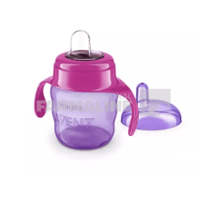 Avent SCF551/03 Cana cu tetina moale si manere 6+ luni fete 200 ml