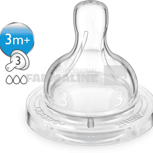 Avent SCF633/27 Tetina 3 orificii 3+ luni 2 bucati