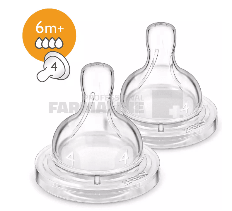 Avent SCF634/27 Classic+ Tetine anti-colici,debit rapid 6+ luni 2 bucati 1 Avent SCF634/27 Classic+ Tetine anti-colici
