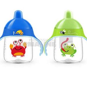Avent SCF753/04 Cana transparenta cu figurine 12+ luni 260 ml