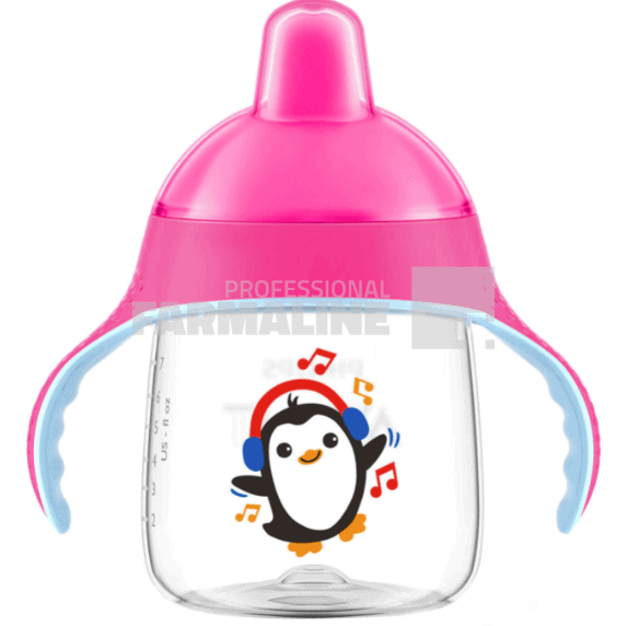 Avent SCF753/07 Cana roz cu tetina de formare 12+ luni 200 ml