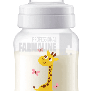 Avent SCF821/12 Biberon anti-colici clasic cu girafe 1+ luni