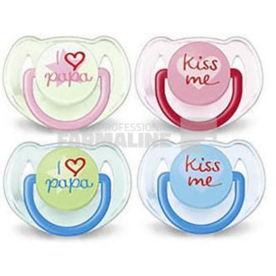 Avent Suzete 0-6 luni design text 2 bucati