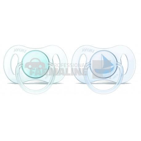 Avent Suzete silicon mini transparente baieti 0-2 luni 2 bucati